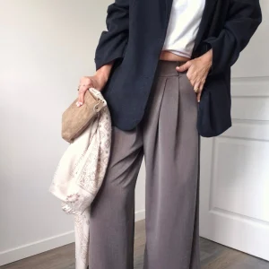 Pantalon "Julien" marron clair taille élastique – Confort et élégance
