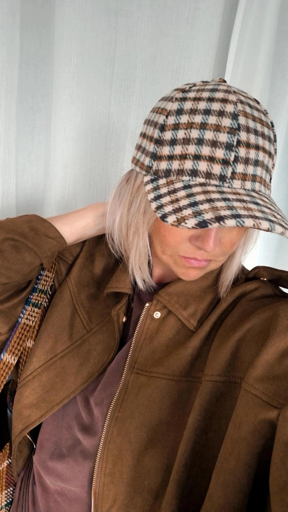 Casquette à carreaux EMMA – Accessoire tendance automne hiver