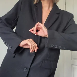 Blazer oversize noir Premium « Victoria » – coupe chic