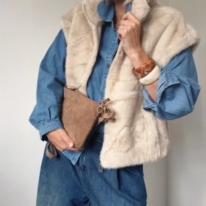Veste sans manches en fourrure « Maëlys » – chic & confortable