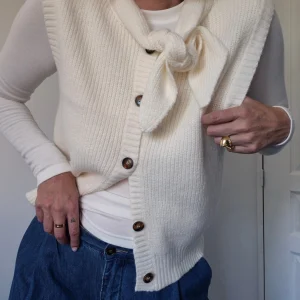 Gilet Louise sans manches petite nouette cravate