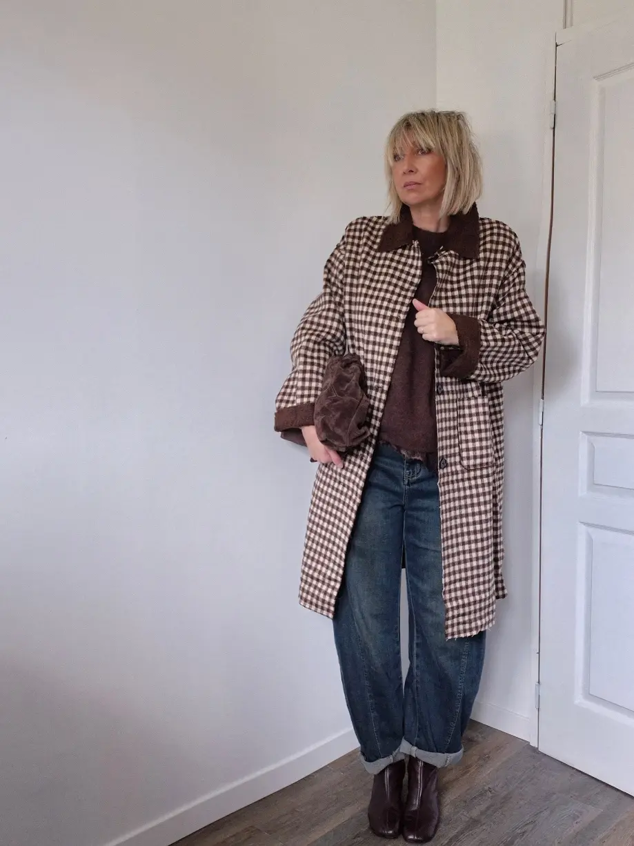 Manteau "Charly" – Vichy & Douceur Bouclette – Image 3