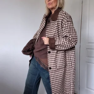 Manteau "Charly" – Vichy & Douceur Bouclette