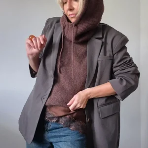 Cagoule "Tom" – Maille Douce Chocolat