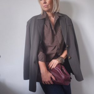 Chemise "Anouk" – Rayures Chocolat