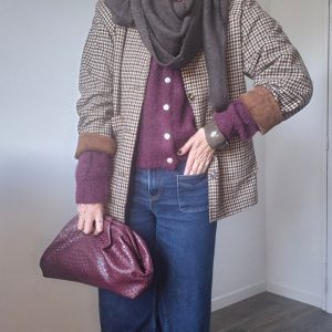 Écharpe "Louna" – Triangle Douceur Laine chocolat