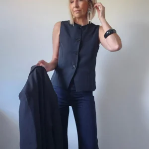 Veste sans manches "Zola" – Coupe tailleur structurée