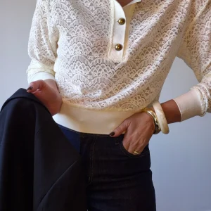 Blouse "Aluni" – Marque AN'GE couleur écru ou noir