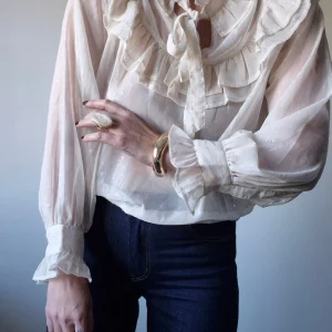 Blouse “Swiny” – Écrue lurex