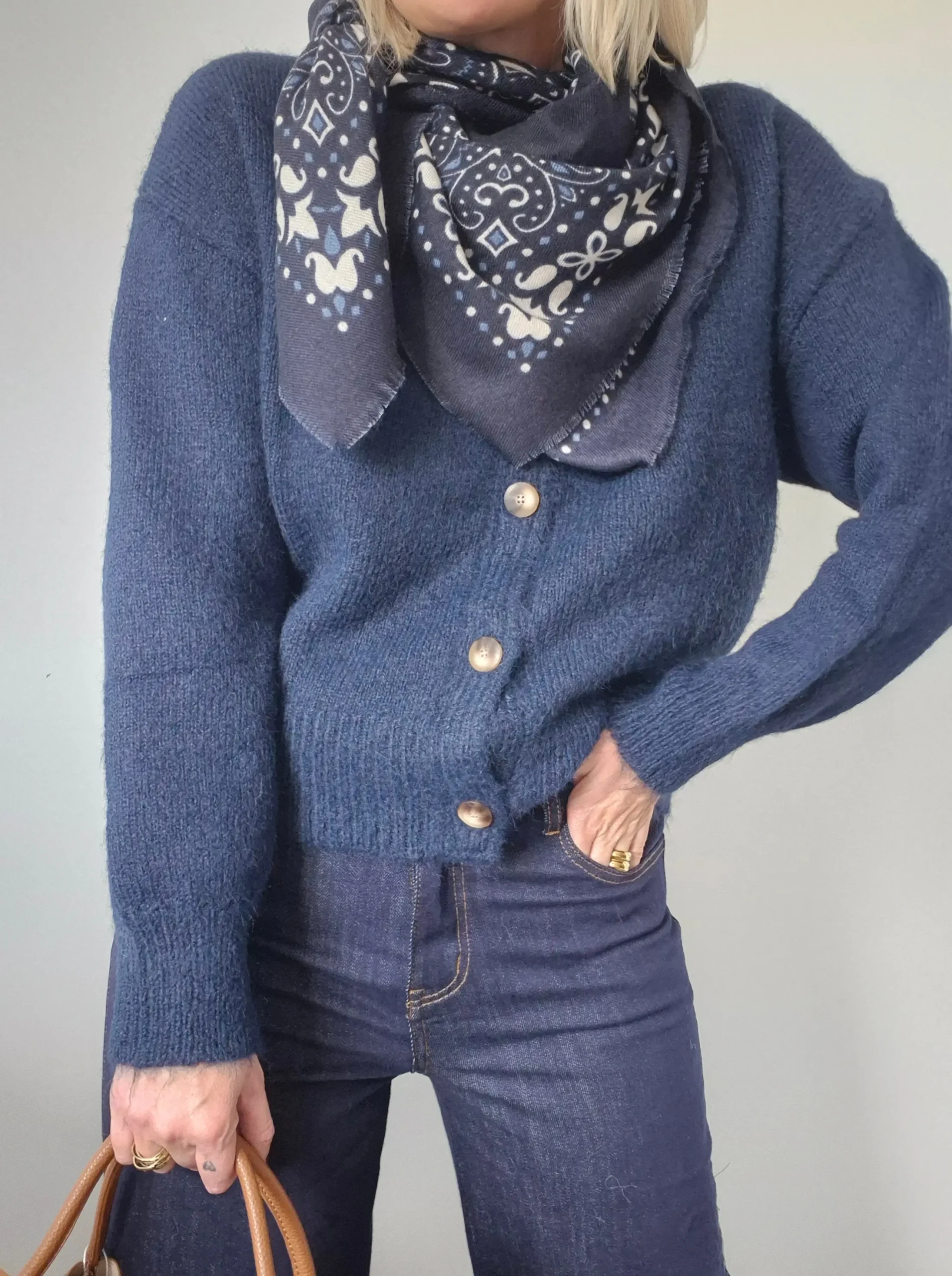 Gilet Martin – Maille bleu marine – Image 3