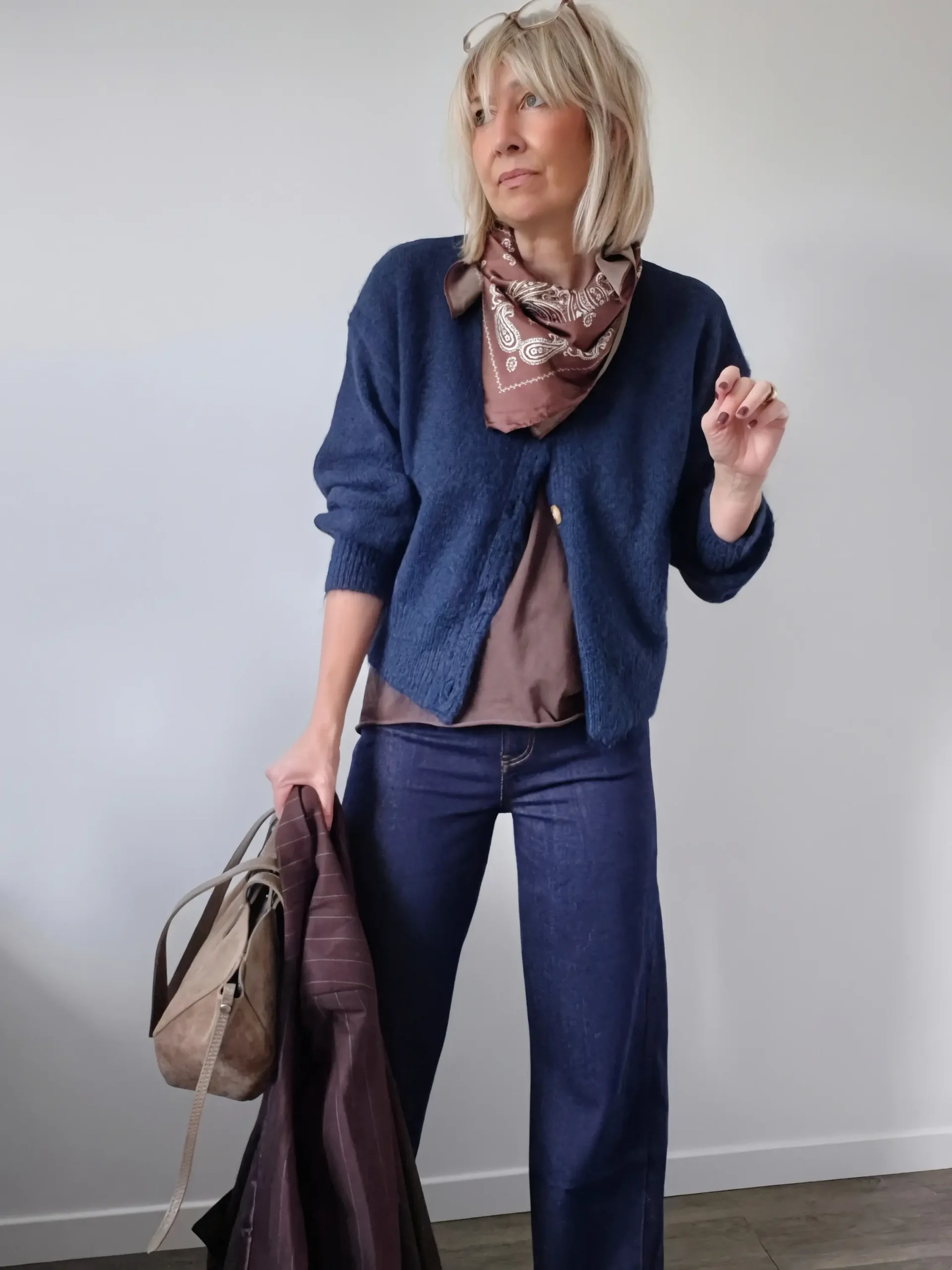 Gilet Martin – Maille bleu marine – Image 2