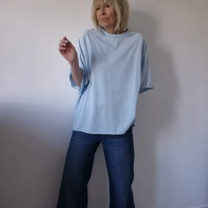 T-shirt oversize Alba – Bleu ciel