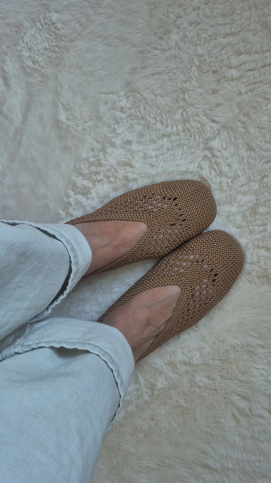 Ballerines tressées « Capri » – rose ou camel – Image 2