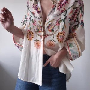 Chemise « Amalfi » – broderies colorées