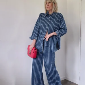 Pantalon « Taormina » – denim à rayures