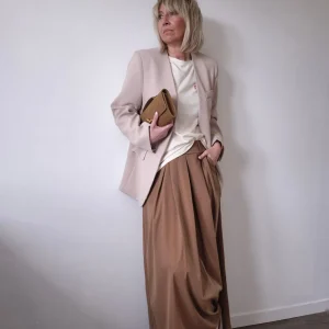 Jupe longue “Ambre” camel fluide