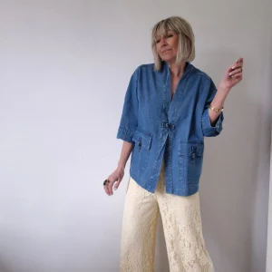 Veste en jean “Bleuet” oversize Premium