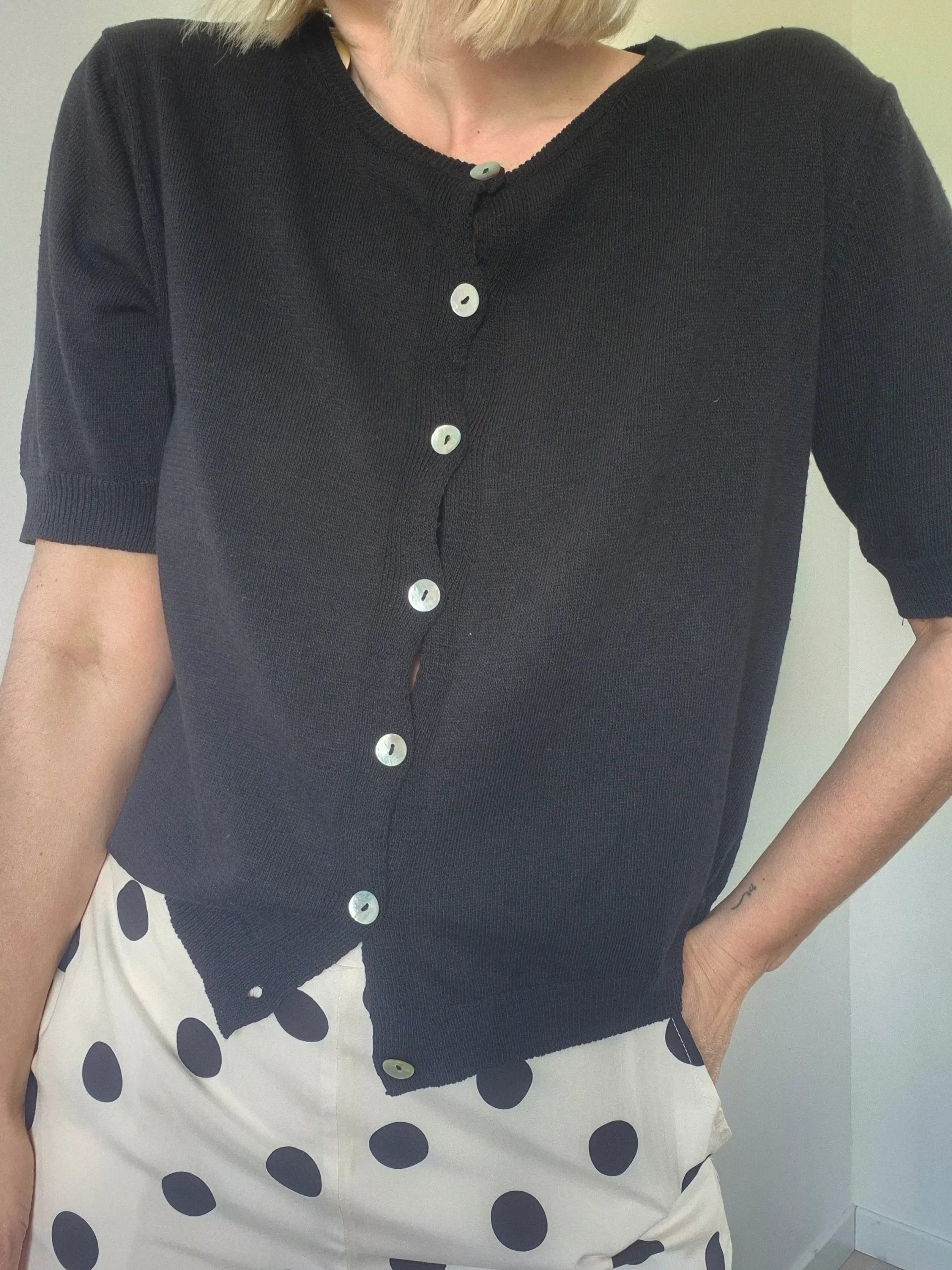 Gilet Cléo – Noir réversible double porté – Image 4