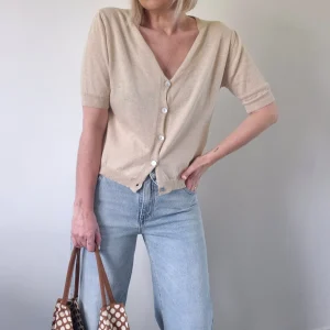 Gilet Cléo – beige réversible double porté