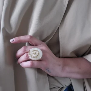 Bague “Perlina” – nacre & doré